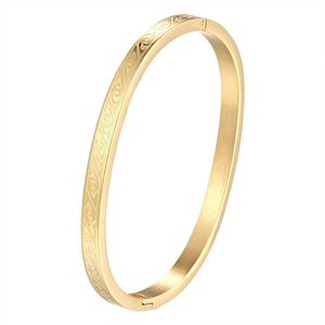 5 cm klein formaat kinderen armband en 5,8 cm diameter moeder armband rvs hoge kwaliteit sieraden goud kleur armband groothandel q0719