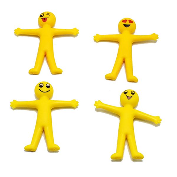 Jouets en caoutchouc souple pour petit homme jaune, 5CM, jouet de décompression d'expression Smiley, peut être étiré en deux, jouets de ventilation créatifs 28