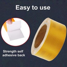 5cmx10m / Roll Safety Mark Reflective Tape Stickers Auto-Styling Auto Adhesive Warning Tape Automobiles Motorcycle Reflective Film