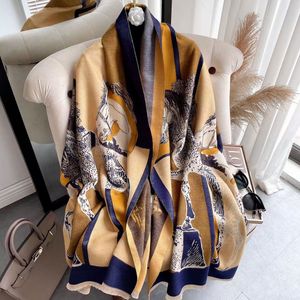 5 couleurs hiver écharpe Pashmina pour les créateurs de marque chaud mode femmes imitent cachemire laine Long châle Wra70 * 180cm aa1