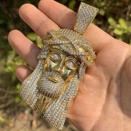 5CT VVS Moissanite Diamond's 3d Jesus Face Sier Iced Out Custom Charm Pendant