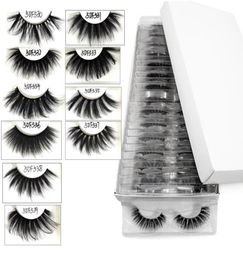 5d 25 mm Cils de vison entier Full Stand Full Strip False en vrac Long Fluffy Eyellash Extension Tool 100pairsLot6918639