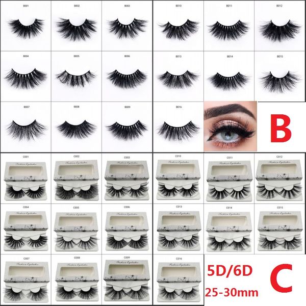 5D 6D 25-30mm Permanent épais moelleux à la main doux vison Extension de cils Volume naturel individuel naturel femmes cils