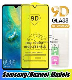 5d 9d 10d Verre trempée 9h dureté Clear Full Glue Screen Protector Film pour iPhone 12 11 Pro Max XS Huawei P30 P40 Lite Y6P Y7P1049552