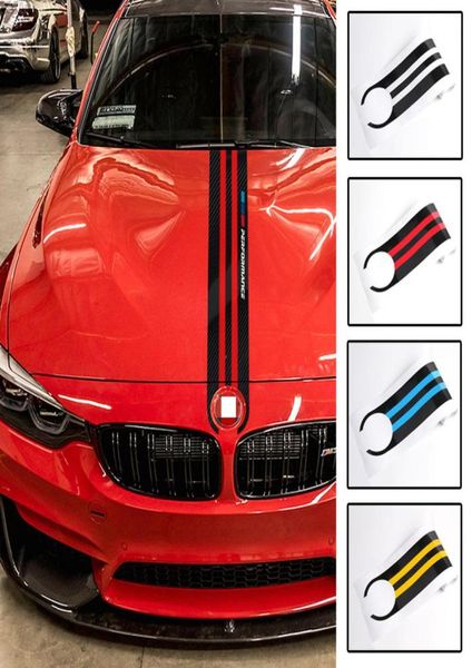 Calcomanías adhesivas personalizadas para capó de coche, fibra de carbono 5D, para BMW9664093