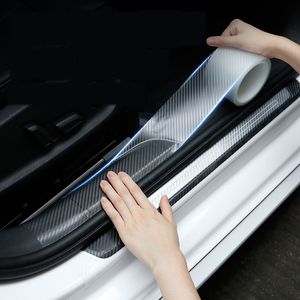 5D Carbon Silver 3/5/10M Car Sticker Protector de alféizar de puerta Cinta multifunción Auto Bumper Strip A prueba de arañazos Accesorios externos para automóviles