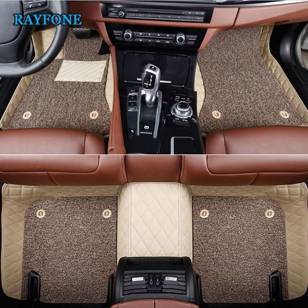 Alfombrillas de coche de ajuste personalizado 5D para Toyota CH-R Land Cruiser 200 Prado150 120 Rav4 Corolla Avalon Highlander Camry Crown Premium Leather Styling Liners