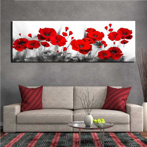 5d bricolage abstrait coquelicot rouge plein carré rond forage diamant broderie strass peinture kit grand décor à la maison