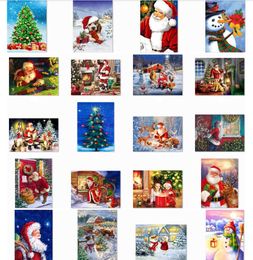 5D DIY Kerstmis Volledige Boor Rhinestone Diamant Schilderij Kits Cross Stitch Santa Claus Snowman Thuis Décor Kids Xmas Gift