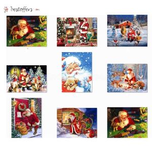 5D DIY Kerstmis Volledige Boor Rhinestone Diamant Schilderij Kits Cross Stitch Santa Claus Snowman Home Décor FY3209 BDC21