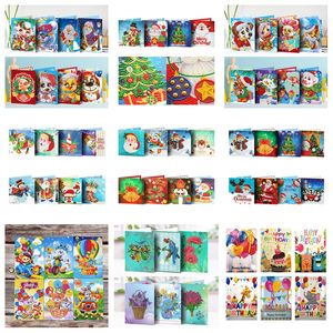 5D DIY Diamant Mosaïque Cartes De Voeux Noël Halloween Cadeau Spécial Diamant Peinture Kit Broderie Cartes De Noël 201112