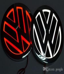 Lampe de logo de voiture LED 5D 110 mm pour VW Golf Magotan Scirocco Tiguan CC Bora Cadge Symboles LED LAMPE AUTO EMBLLEME arrière Light4307226