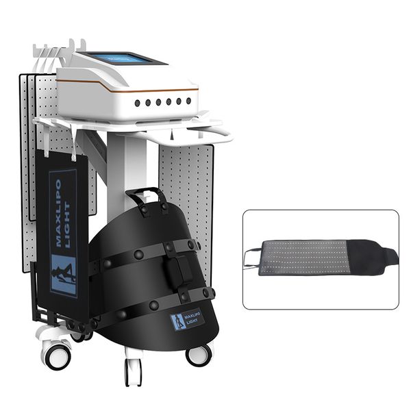 Máquina láser 5D Maxlipo Infra Near Led Terapia de panel infrarrojo Cinturón y máscara Dispositivo para el cuidado de la cara del cuerpo Banda dual que opera simultáneamente Equipo de lipolaser