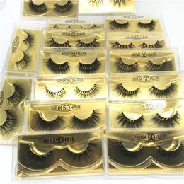 5D Mink Eyelashes 20mm 22mm Mink Lash 16 Styles 3d Mink Lashes Naturel Épais Faux Cils Maquillage Faux Cils Extension 100% Fait Main Lash holike