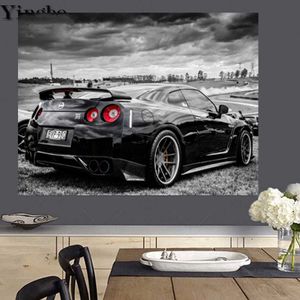 5D Painting Kit Sports Car Racing Nissan Gtr Skyline Borduurwerk Volle Boor vierkante Ronde Diamond Mozaïek Decor