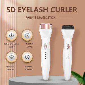 5D Draagbare Stijl Warmte Curling Elektrische Wimperkruller Elektrisch Verwarmde Wimpers Wimper Enten Langdurige Make-Up Tool 240115