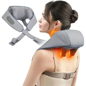 5D Shiatsu Back Neck Massage sjaal je vorm knead schouder massage auto huis nek schouderspier ontspannen vermoeidheid massager 231221