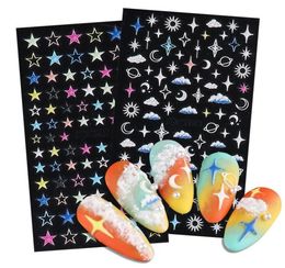 5D stéréo Relief ongles Art coloré amour étoile lune ongles dos colle décalcomanie manucure accessoires ongles Stickers6377609