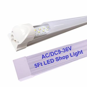 5ft 150 cm 12V LED-buizen Stripverlichting Bar Interieur AC/DC/AC 9-36V V-Vormige geïntegreerde T8 LED-winkel Lichte armatuur LED-koeler Deurverlichting Fluorescentielampen Usalight