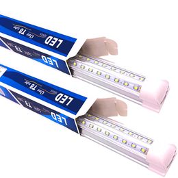 5ft LED-winkel verlichtingsarmaturen 5 voet T8 buisverlichting Fecture 6500K (super helder wit) voor garage warehouse v vorm hoge output geïntegreerde lampen (25-pack) crestech