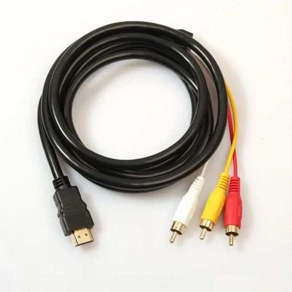 Cable de adaptador AV de Aud Converter de 5 pies HDTV Compatible con HDMI útil para RCA