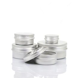 5g 10g 15g 20g 30g 40g 50g 60g bocaux en aluminium vide cosmétique maquillage crème baume à lèvres brillant métal aluminium étain conteneurs Pepnj