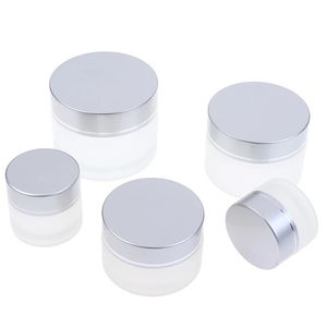 5g 10g 15g 20g 30g 50g Frosted Glas Cosmetische Pot Draagbare Sample Flessen opslag Reizen Verpakking Container Gevallen