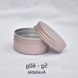 5g 10g 20g 30g 50g 60g Pot en aluminium vide Baume à lèvres Crème de maquillage Lotion Emballage Conteneurs rechargeables en or rose Bouteille en métal Hfskp