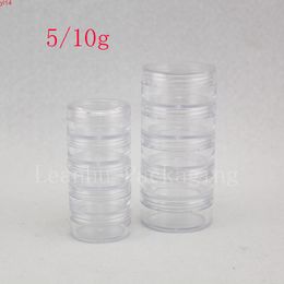 5G 10G Lege Stacked Clear Jar Losse Power Pot Eye Shadow Powder Small Stack Container Nail Art Draagbare Flessen 5 Lagen Jarshigh Qualtity