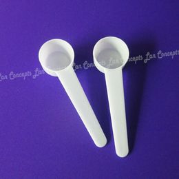 5g 10ML Plastic Schep 5 gram HDPE Lepel Meetinstrument voor voedsel Vloeibaar medisch melkpoeder - wit 200 stuks lot OP1017253h