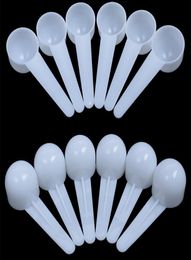 5g 10ML Plastic Lepel Maatschep Maatlepels voor Melk DIY Masker Keuken Gereedschap Wit Helder kleuren4394058