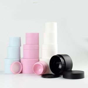 5g 15 g 20 g 30 g 50g PP Plastic Frosted cosmetische matzwarte gezichtscrèmecontainers dubbele muur make -uppotten voor huidverzorgingscrème met klmn