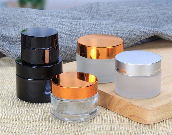 5g/5ml 10g/10ml haut de gamme cosmétique conteneur de stockage pot crème pour le visage baume à lèvres verre dépoli bouteille Pot avec couvercle avec coussin intérieur