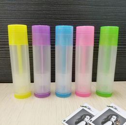 5 g 5ml lege kleurrijke lip balsem buizen mode cool lip lipstick containers 5 kleuren optioneel groothandel LX3050