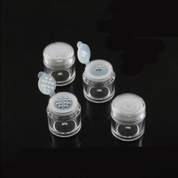 5G 5ML Plástico vacío Mini maquillaje Caja de polvo suelto Cosmético Eyeshow Botellas de polvo Contenedor Corrector Polvo Tamiz Jar con tapas de tornillo Uclr