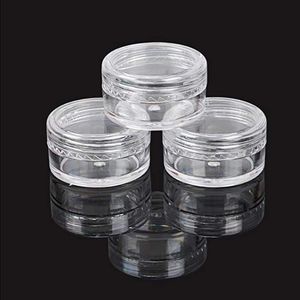Pots ronds transparents de 5G/5ML avec couvercles blancs, pour petits bijoux, maintien/mélange de peintures, accessoires d'art et autres articles artisanaux Ccloi