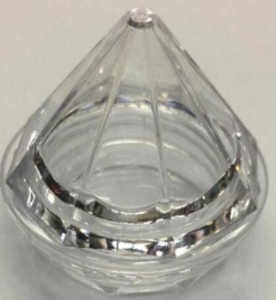 Boîte de forme de diamant 5G Boîte en acrylique Diamond Crème Pottes de paillettes Nail Pots de maquillage Pottes de crème Crom