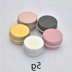 5 g lege aluminium pot lipbalsem cosmetische make -up honingcrème fles navulbare kleine metalen containers roségouden zilver roze 5 ml vkigg