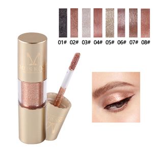 5G Metalen Oogschaduw Shimmer Warme Kleur Waterdichte Shine Single Eye Shadow Liquid Eyeliner Matte Make Shadow 8 kleuren