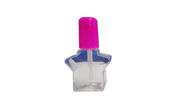 5g Mini bouteille de vernis à ongles en forme d'étoile vide en plastique transparent mignon avec brosse à capuchon bouteille à ongles en plastique pour les enfants