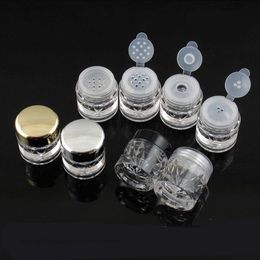 5G Mini Diamantvorm Losse Poederfles Lege Poederdoos Reizen Cosmetisch Glitterpoeder Oogschaduwdoos Potten Flessen met Zeef en Okvc