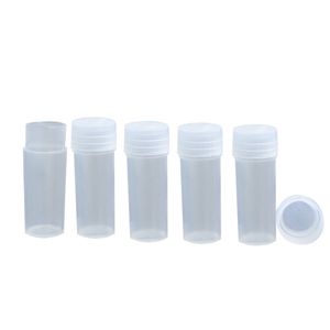 5g En Plastique Petites Bouteilles Translucides Blanches Portable Big Seal Crew Cap Scellé Cosmétique Liquide Bouteille Rechargeable Midince Jars