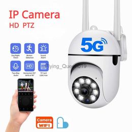 Cámara IP 5G PTZ 1080P HD WiFi Cámaras de vigilancia Cámara de seguridad de visión nocturna a todo color de 2MP Cámara inalámbrica con zoom digital 4x HKD230812