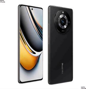 Originele 5G Android Realme mobiele telefoon 11 pro + 200 miljoen zoomcamera met enkele lens 2160 Hz gebogen scherm 5000 mAh ingebouwde batterij 12 GB + 256 GB mobiele telefoon