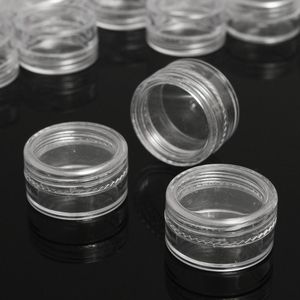 5g échantillon clair pot de crème Mini cosmétiques bouteilles conteneurs Pot Transparent pour Nail Arts petite boîte transparente étain pour baume