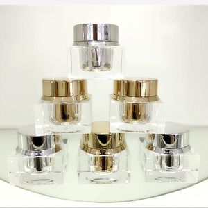 5g carré pots de crème emballage cosmétique échantillon vide emballage cosmétique pot acrylique de luxe expédition rapide F1350 Tnhth
