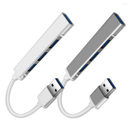 Répartiteur Portable Hub USB 5Gbps, 4 Ports, Station d'accueil 4 en 1 en aluminium, adaptateur Multiport, Dongle avec Ports 3.0 2.0