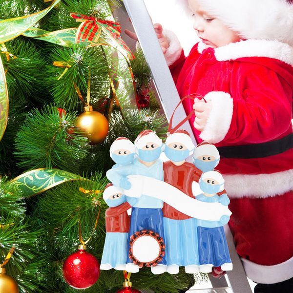 Nouveau 2020 Hanging Noël Quarantin Noël Ornements famille survivant Quarantaine Arbre Décor Anniversaire Fête Décoration cadeau