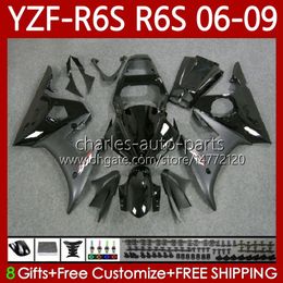 OEM-carrosserie voor Yamaha YZF-R6S YZF R6S 600CC YZF-600 2006 2007 2008 2009 Body 96NO.1 YZF R6 S 600 CC YZFR6S 06 07 08 09 YZF600 2006-2009 Motorfiets Fairing Stock Black Blk