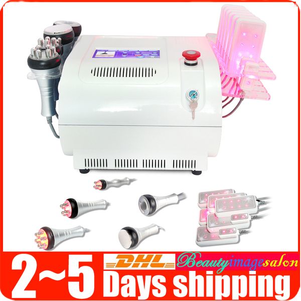 5in1 40K ultrasons Cavitation vide bipolaire 3-polaire RF corps visage peau serrer Laser graisse brûlant perte de poids minceur Machine